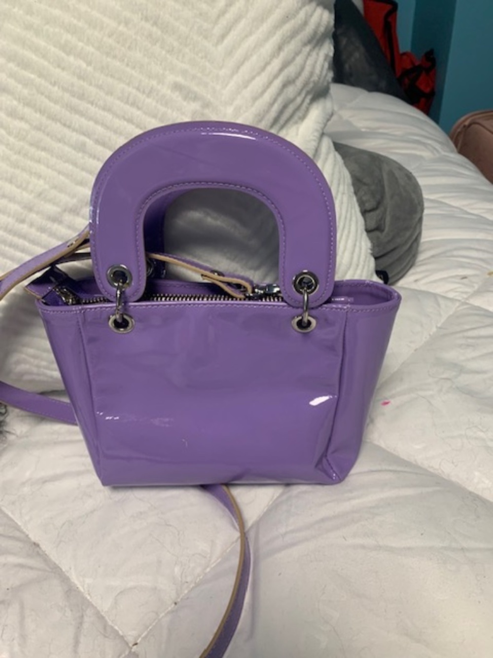 Lilac Paton leather bag